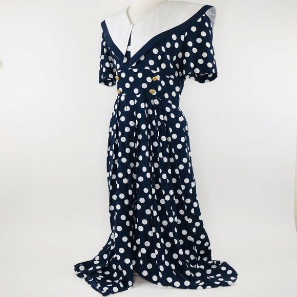 Maggy Boutique Pants - Maggie Boutique VTG Nautical Jumpsuit Culotte Wome